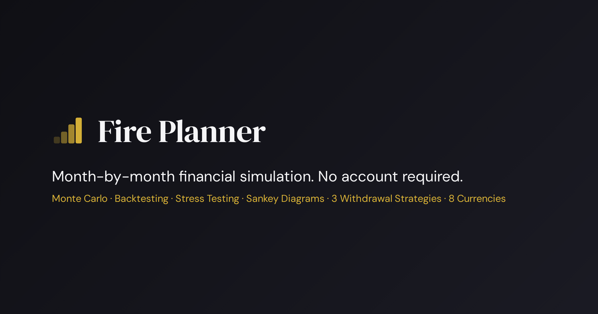 Fire Planner — Monte Carlo & Historical Backtesting for FIRE